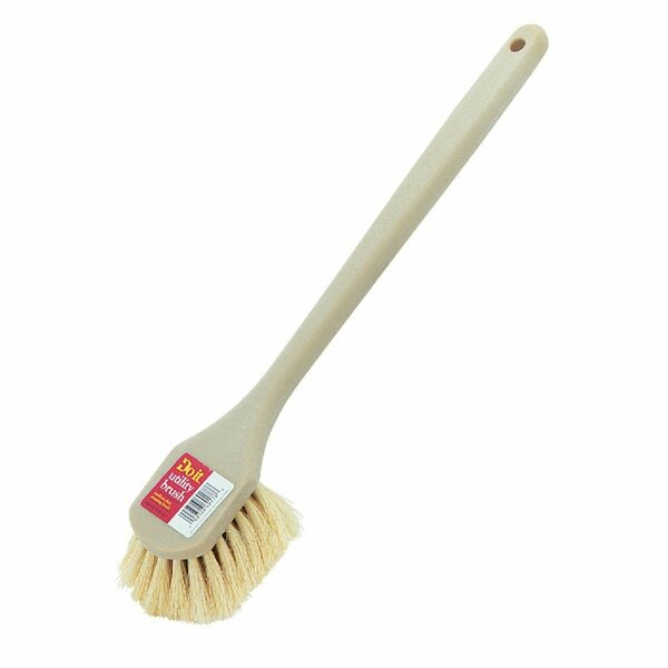 All-Source 19-3/4 In. x 3 In. White Tampico Bristle Fiber Plastic Scrub Brush 89639